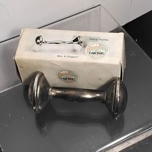 WM A. Rogers Silver Baby Rattle Vintage